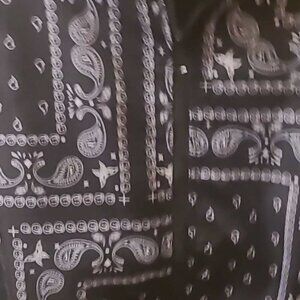 Brand new mens black paisley jacket summer, fall